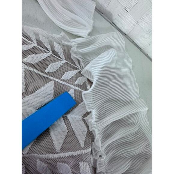 NWT!! "Mello Molly" Midi Dress Lace Needs Stitched On Ruffle Cottage Core Hoco - Picture 6 of 15